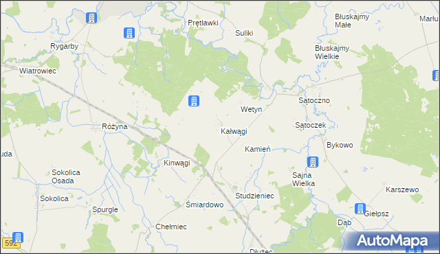 mapa Kałwągi, Kałwągi na mapie Targeo