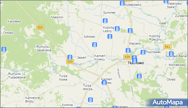 mapa Kamień Kmiecy, Kamień Kmiecy na mapie Targeo