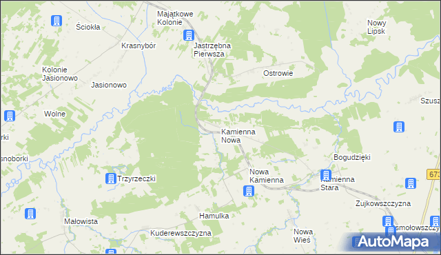 mapa Kamienna Nowa, Kamienna Nowa na mapie Targeo