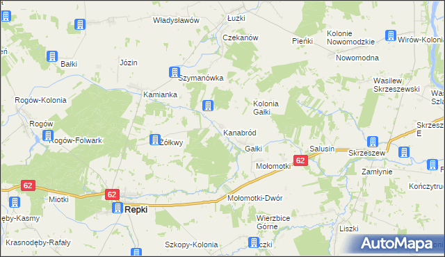 mapa Kanabród, Kanabród na mapie Targeo
