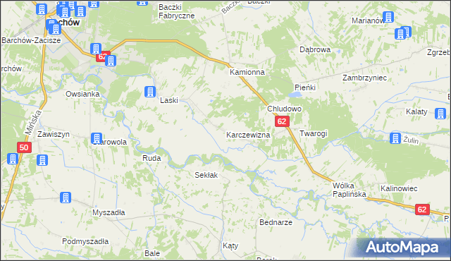 mapa Karczewizna, Karczewizna na mapie Targeo