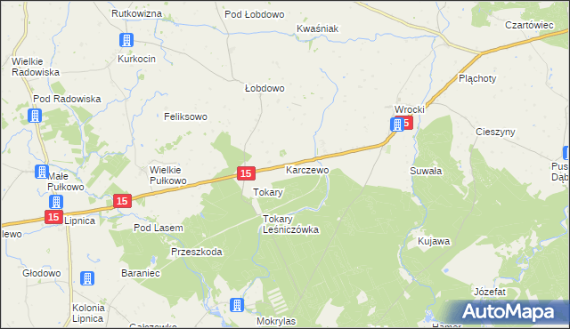 mapa Karczewo gmina Golub-Dobrzyń, Karczewo gmina Golub-Dobrzyń na mapie Targeo
