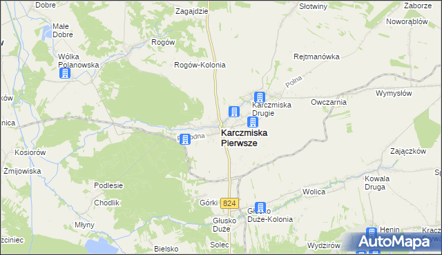 mapa Karczmiska Pierwsze, Karczmiska Pierwsze na mapie Targeo