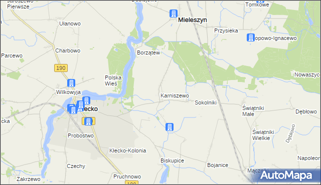 mapa Karniszewo, Karniszewo na mapie Targeo