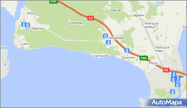 mapa Karnocice, Karnocice na mapie Targeo