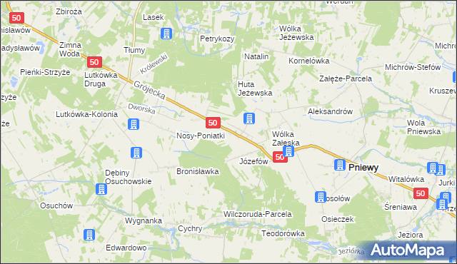 mapa Karolew gmina Pniewy, Karolew gmina Pniewy na mapie Targeo