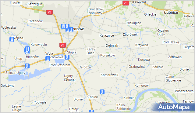 mapa Karsy Dolne, Karsy Dolne na mapie Targeo