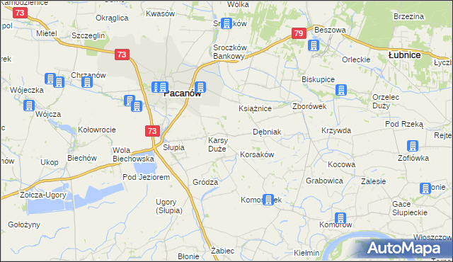 mapa Karsy Małe, Karsy Małe na mapie Targeo