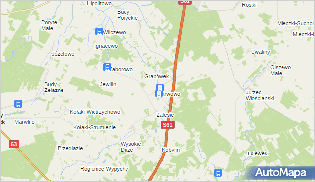 mapa Karwowo gmina Stawiski, Karwowo gmina Stawiski na mapie Targeo