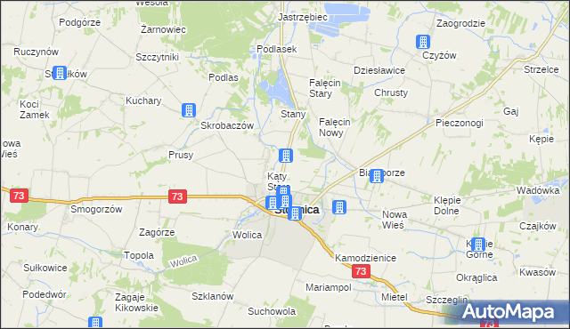 mapa Kąty Nowe, Kąty Nowe na mapie Targeo