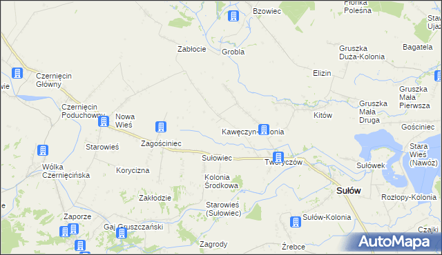 mapa Kawęczyn-Kolonia, Kawęczyn-Kolonia na mapie Targeo