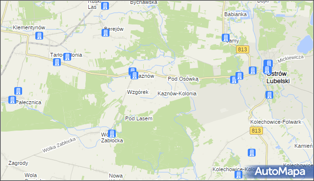 mapa Kaznów-Kolonia, Kaznów-Kolonia na mapie Targeo