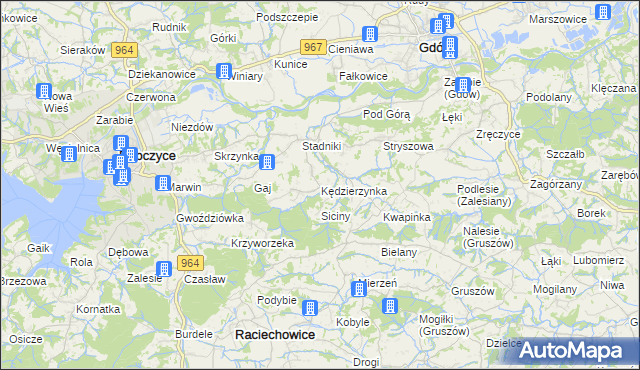 mapa Kędzierzynka, Kędzierzynka na mapie Targeo