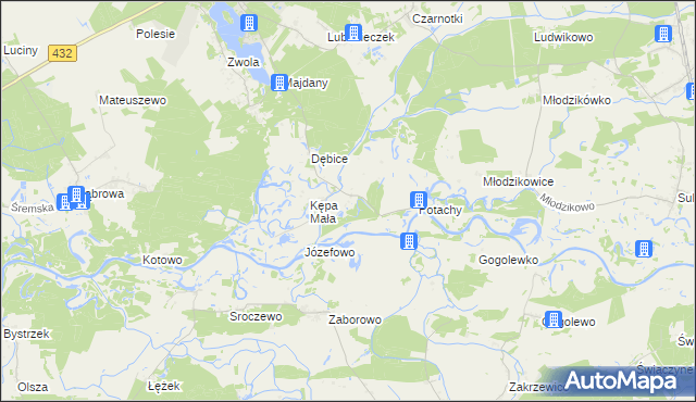 mapa Kępa Wielka, Kępa Wielka na mapie Targeo