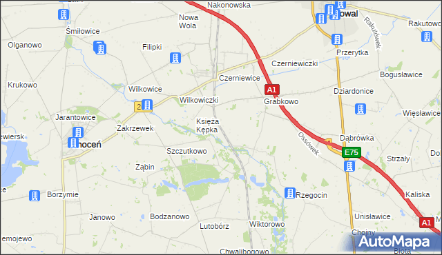 mapa Kępka Szlachecka, Kępka Szlachecka na mapie Targeo