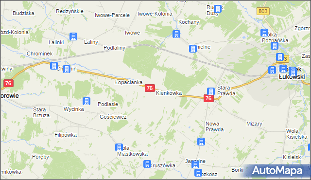 mapa Kienkówka, Kienkówka na mapie Targeo