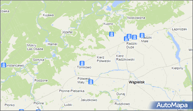 mapa Kierz Półwieski, Kierz Półwieski na mapie Targeo