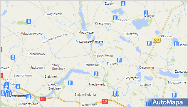 mapa Kijaszkówiec, Kijaszkówiec na mapie Targeo