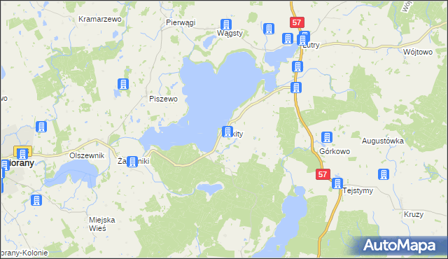 mapa Kikity, Kikity na mapie Targeo