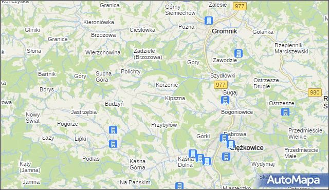 mapa Kipszna, Kipszna na mapie Targeo