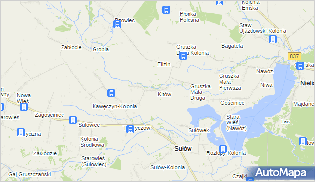 mapa Kitów, Kitów na mapie Targeo