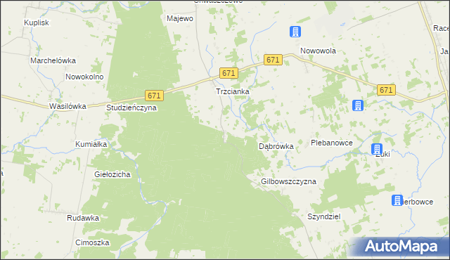 mapa Kładziewo, Kładziewo na mapie Targeo