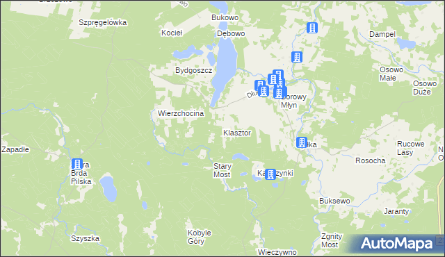 mapa Klasztor gmina Lipnica, Klasztor gmina Lipnica na mapie Targeo