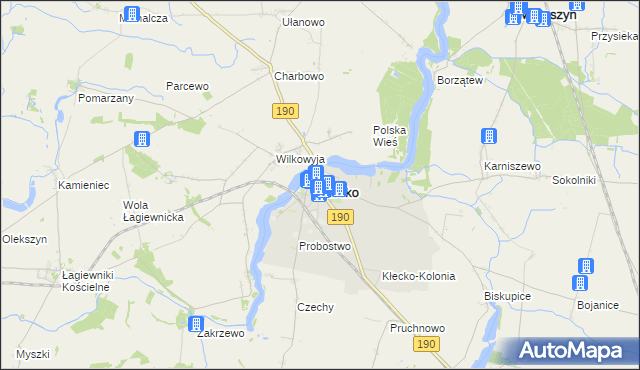 mapa Kłecko, Kłecko na mapie Targeo