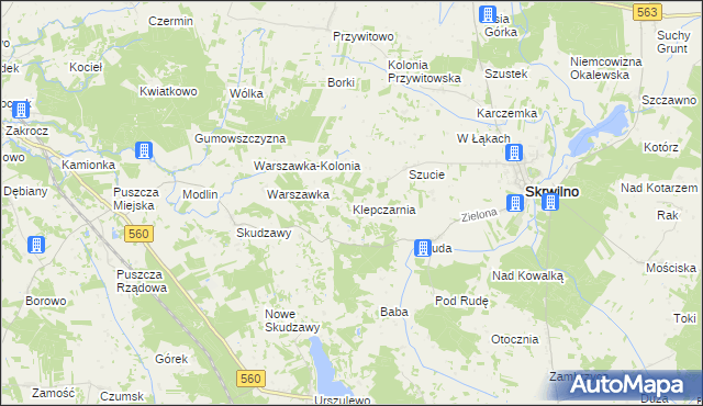 mapa Klepczarnia, Klepczarnia na mapie Targeo