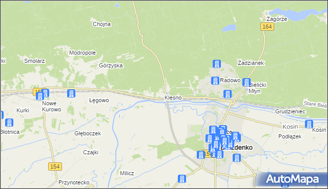 mapa Klesno, Klesno na mapie Targeo