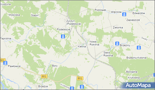 mapa Kletnia gmina Stężyca, Kletnia gmina Stężyca na mapie Targeo