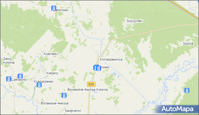 mapa Klimaszewnica, Klimaszewnica na mapie Targeo