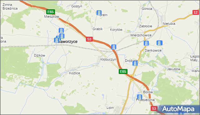 mapa Kłobuczyn, Kłobuczyn na mapie Targeo