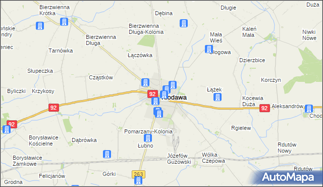mapa Kłodawa powiat kolski, Kłodawa powiat kolski na mapie Targeo