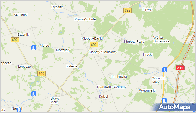 mapa Kłopoty-Bujny, Kłopoty-Bujny na mapie Targeo