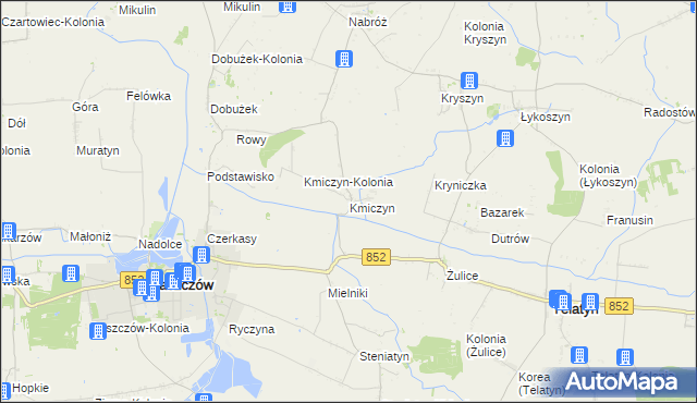 mapa Kmiczyn, Kmiczyn na mapie Targeo