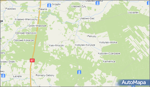 mapa Kobylaki-Korysze, Kobylaki-Korysze na mapie Targeo