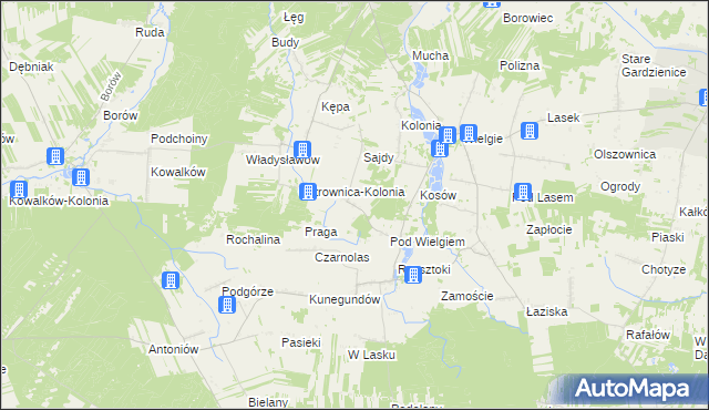 mapa Kochanów gmina Ciepielów, Kochanów gmina Ciepielów na mapie Targeo