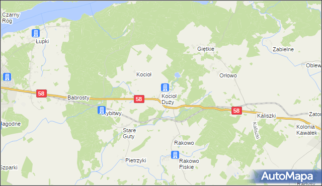 mapa Kocioł Duży, Kocioł Duży na mapie Targeo