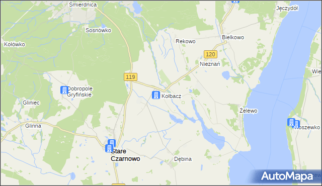 mapa Kołbacz, Kołbacz na mapie Targeo