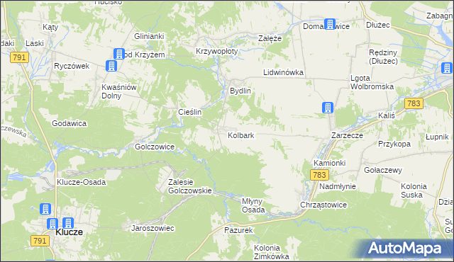 mapa Kolbark, Kolbark na mapie Targeo