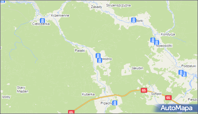 mapa Kołodno, Kołodno na mapie Targeo