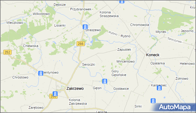 mapa Kolonia Serocka, Kolonia Serocka na mapie Targeo