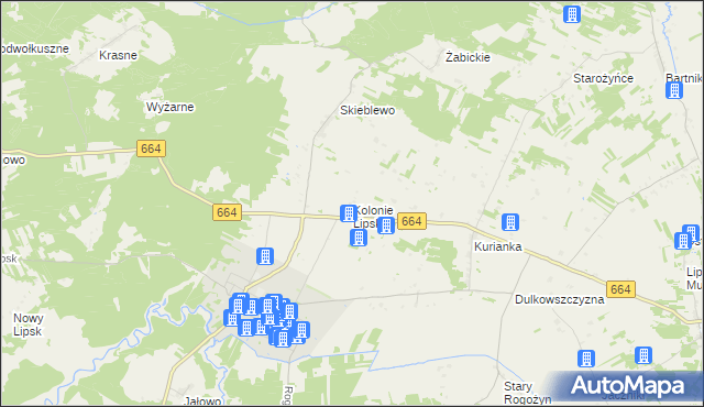 mapa Kolonie Lipsk, Kolonie Lipsk na mapie Targeo