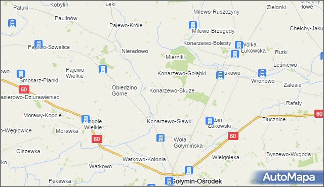 mapa Konarzewo-Marcisze, Konarzewo-Marcisze na mapie Targeo