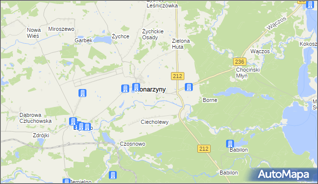 mapa Konarzynki, Konarzynki na mapie Targeo