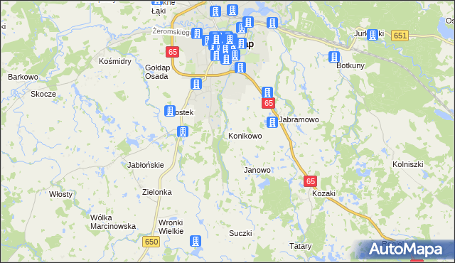mapa Konikowo gmina Gołdap, Konikowo gmina Gołdap na mapie Targeo