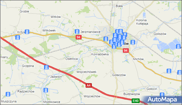 mapa Konradówka, Konradówka na mapie Targeo