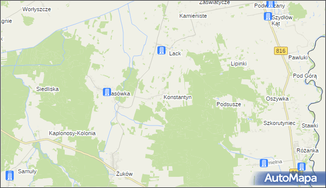 mapa Konstantyn, Konstantyn na mapie Targeo