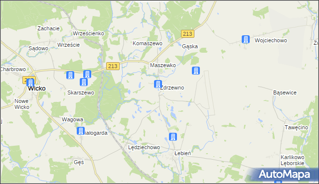 mapa Kopaniewo, Kopaniewo na mapie Targeo